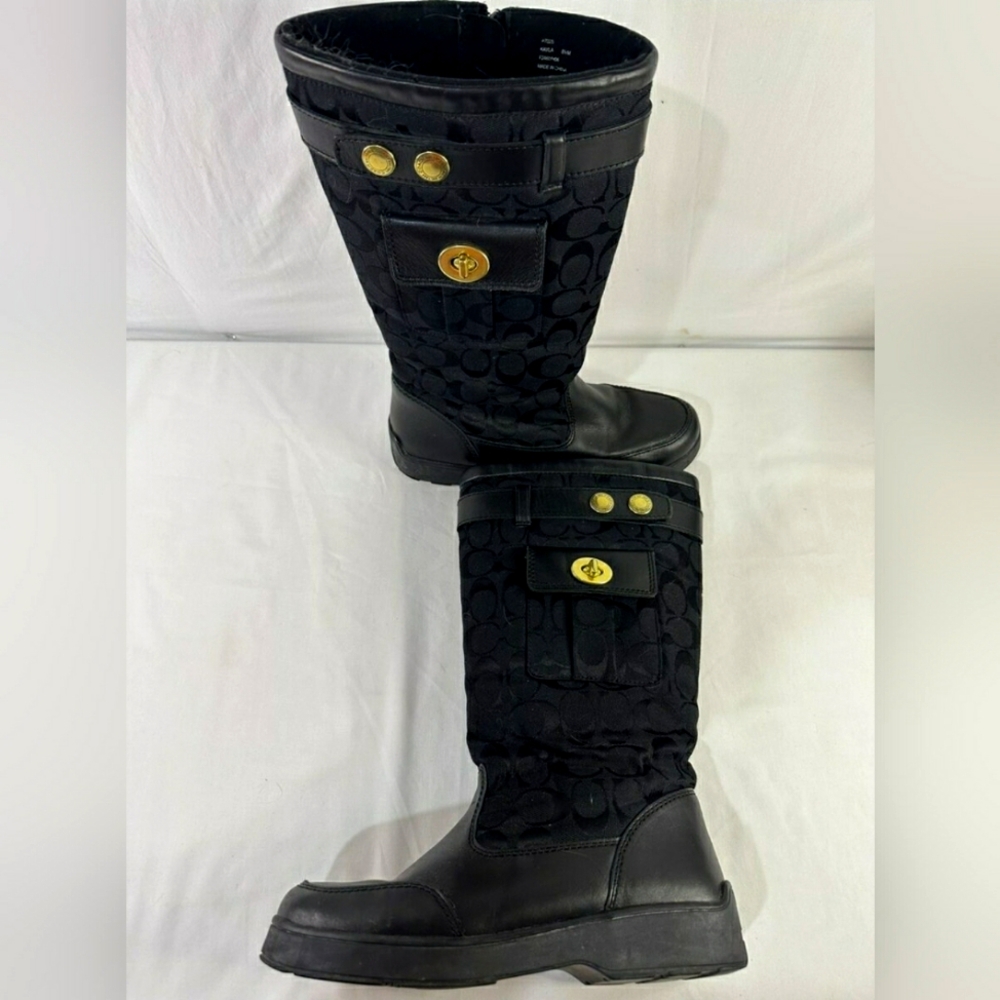 COACH Designer Kayla Signature Winter Boots Sz 7.5